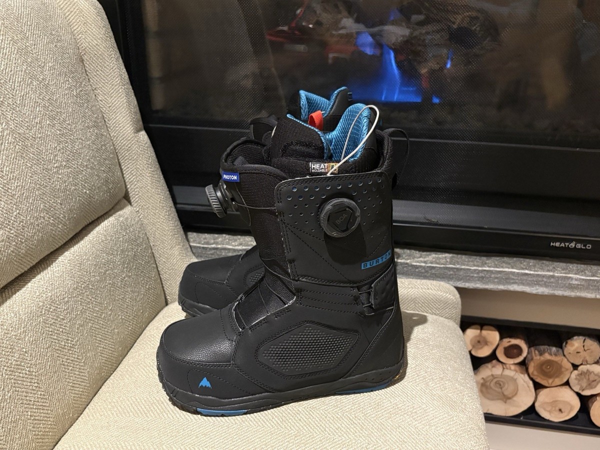 Burton Men's Snowboard Boots Black Blue BOA Lacing Vibram Sole | eBay