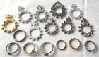 16 ALL DIFFERENT Rosary Rings Wheel and Finger Varieties Pewter Aluminum Rosebud