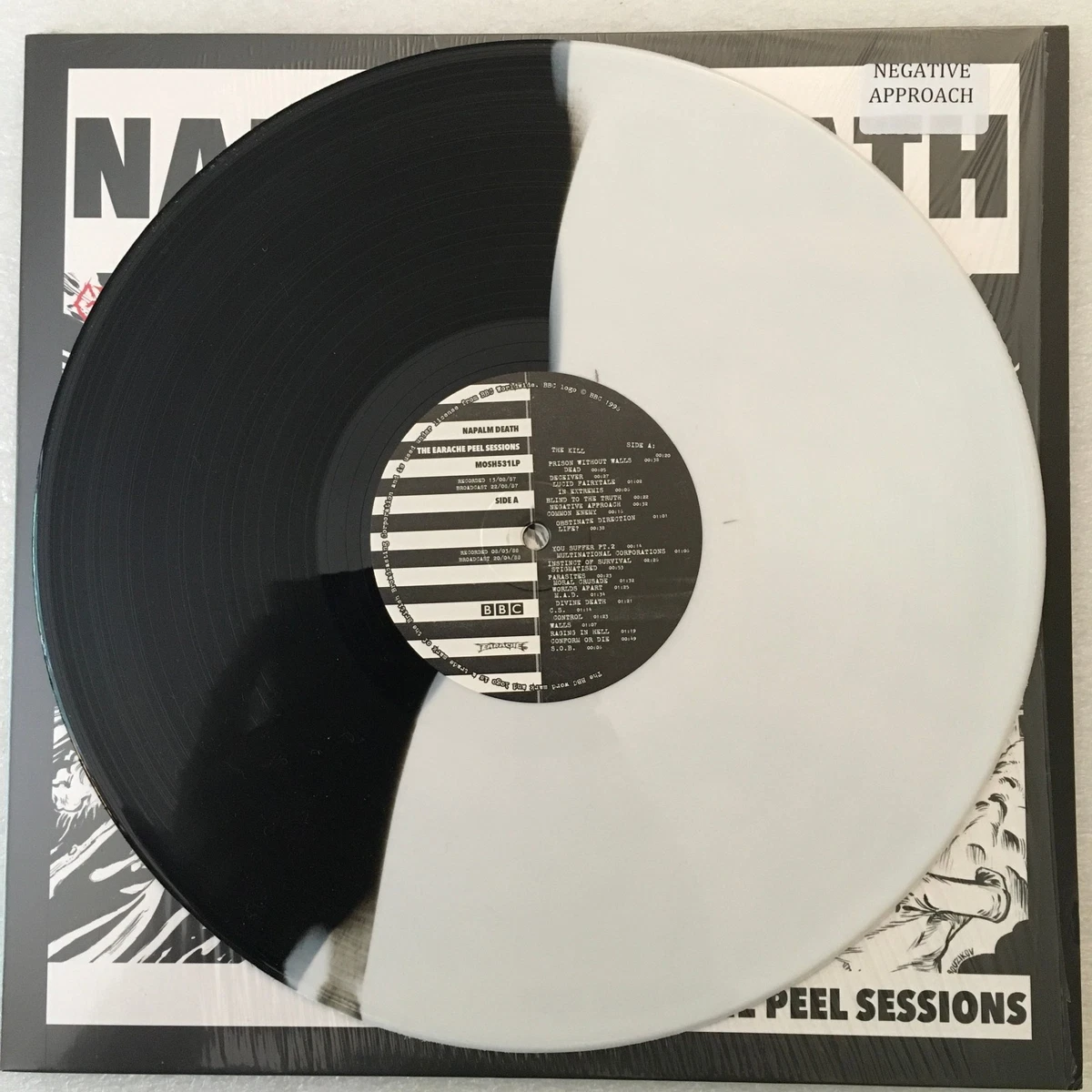 NAPALM DEATH - GRIND MADNESS (PEEL) LP BLACK/WHITE EARACHE 2014
