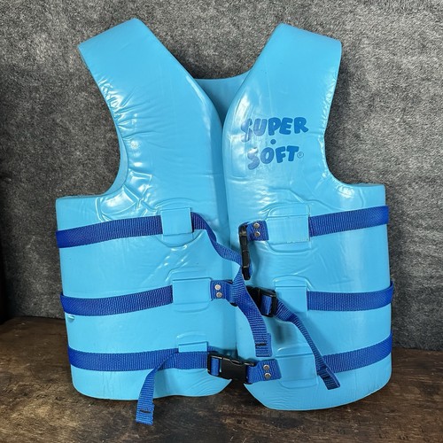 TRC Recreation Super Soft Life Jacket Medium Vinyl Coated Foam Swim Vest Blue