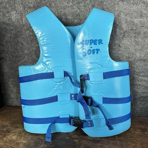 TRC Recreation Super Soft Life Jacket  Medium Vinyl Coated Foam Swim Vest Blue - product listing photo