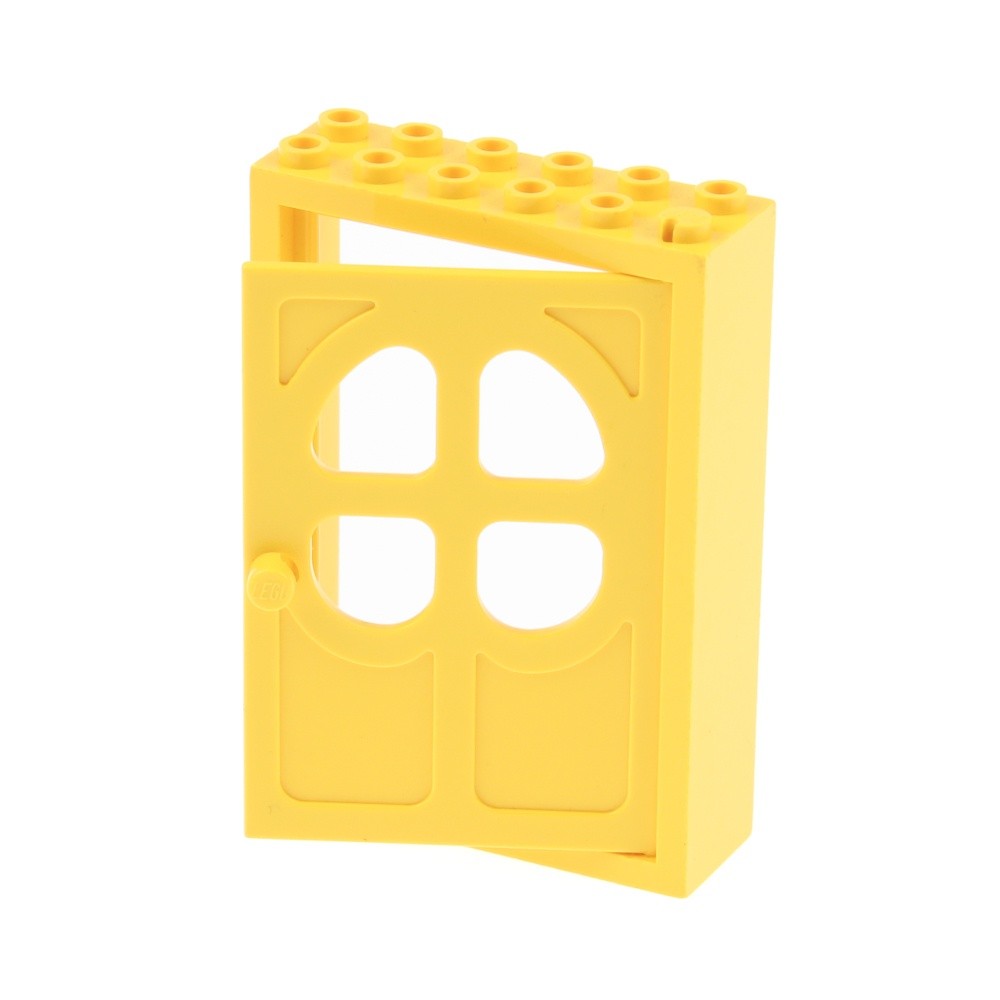 1x LEGO Door Frame 2x6x7 Yellow Door Yellow Front Door Fabuland House 4072 4071