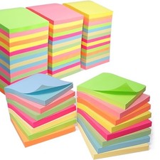 Sticky Notes 3x3 Inches, Self-Stick 48 Pads Bulk, 8 Bright Colors, Colorful