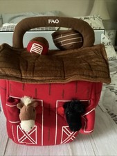 fao schwartz soft carry along stable horse fence hay trowel