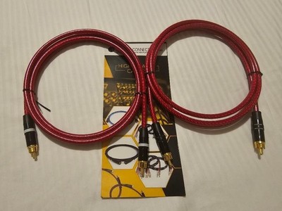Liberty Cable Red digital dual shield translucent RCA to RCA Cable