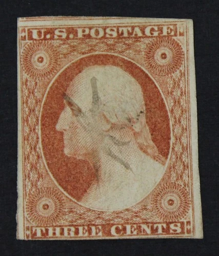 CKStamps: US Stamps Collection Scott#11 3c Washington Used Double Frame at Right
