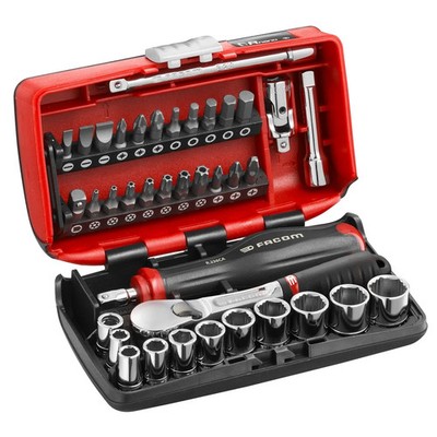 FACOM 1/4'' OGV  Grip Steckschlüssel-Set, 38-teilig, Bits und Zubehör