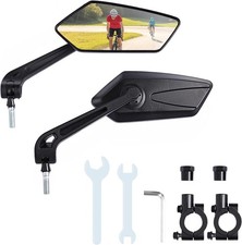 Adjustable Bike Mirror, 1 Pair 360  Rotatable Bicycle Mirrors for Handlebars