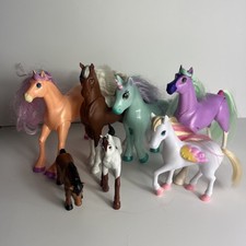 Horses Lot X 8; Colorful, Plastic, Mixed Brands