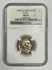 1938-D/D Buffalo Nickel FS-501 MS66