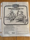 Star Wars Empire Strikes Back Twin Pod Cloud Car Instruction Sheet Kenner 1980