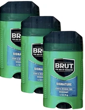 BRUT Deodorant SIGNATURE Scent SOLID 2.7oz ( Pack of 3)