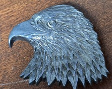 2 " Bald Eagle Head Belt Buckle C J Missing Metal Clip Patriotic Made In USA