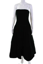 Victor Costa Womens Strapless Sleeveless Midi Formal Dress Green Size 6