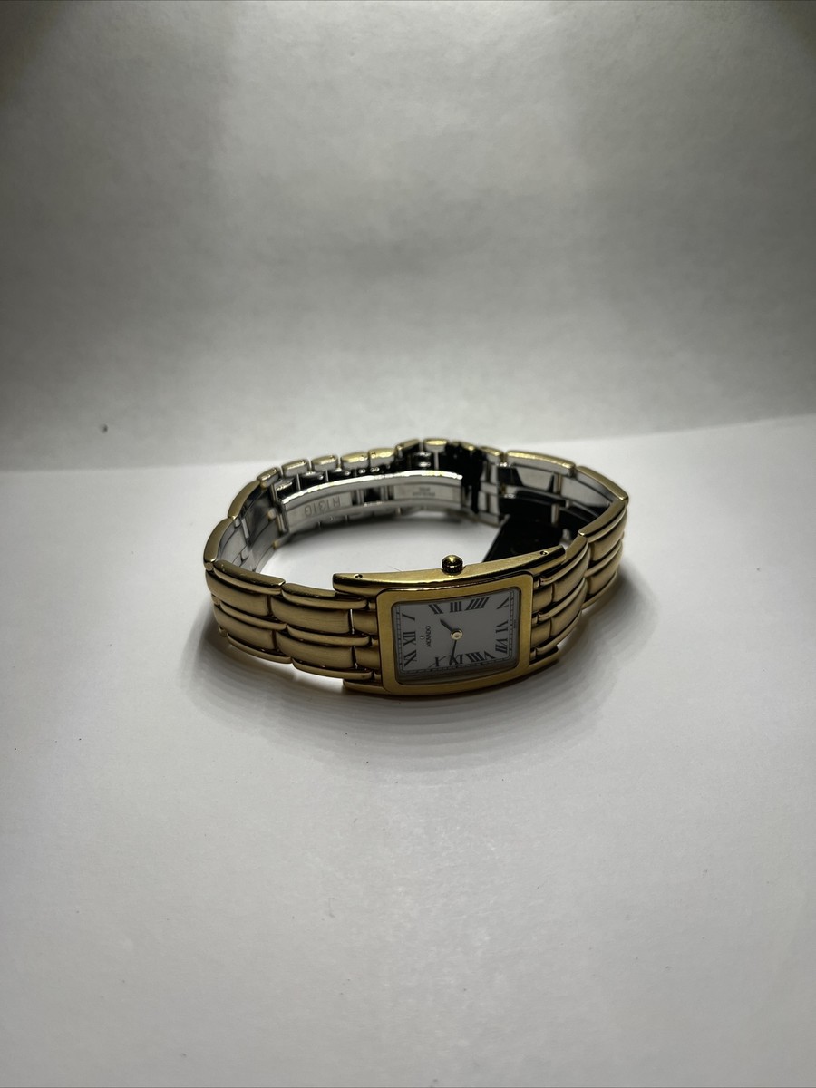 Movado Gold Plated Watch With Square Face. White Roma  display picture 3