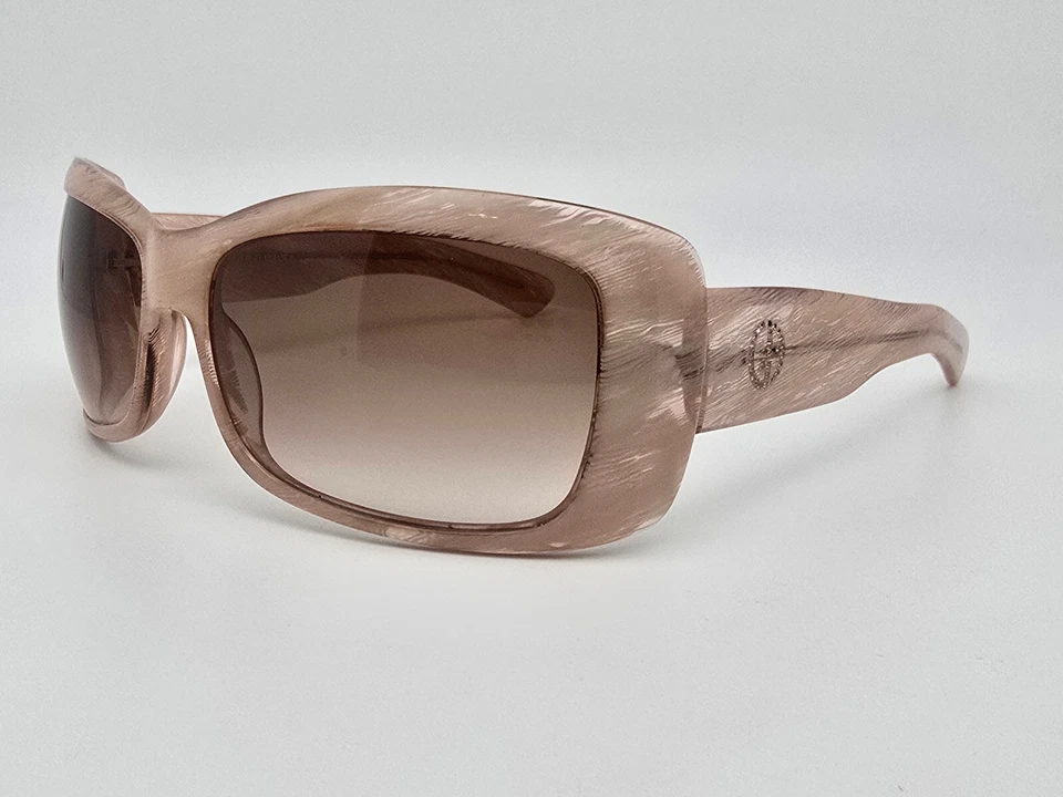 Очки солнцезащитные Giorgio Armani GA 53 V99S2 бежевая оправа со стразами коричневые градиентные линзы - Изображение 3 из 4