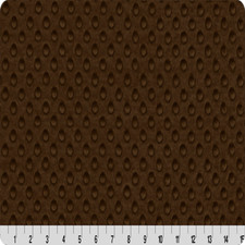Brown Minky Dimple Dot Fabric - 60" Wide - Sold by the Yard Bolt