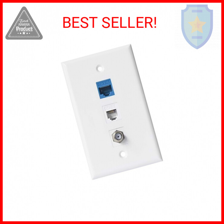 - 1 Port Cat6 Rj45 + 1 Phone Jack Cat3 Rj11/rj12