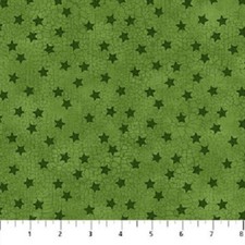 Howdy Western Christmas Cotton Quilt Fabric BTY Northcott 24618-76 Stars Green