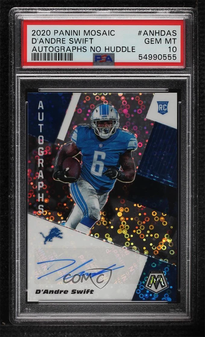 D'Andre Swift Panini Mosaic Autographs No Huddle #ANHDAS Base