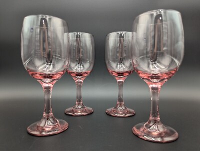 Libbey Pink Rose Premier Stemmed Champagne Glass 10 Oz. Set Of 4 Vintage