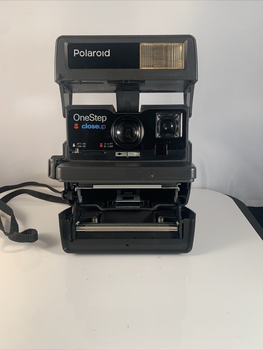 1980s Polaroid OneStep Camera Closeup One Step Flash Strap Uses
