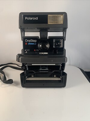1980s Polaroid OneStep Camera Closeup One Step Flash Strap Uses
