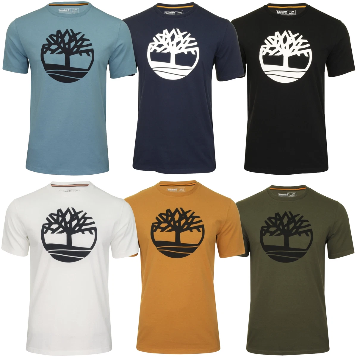 Timberland Kennebec River Tree Logo T-Shirt - Short Sleeved | eBay