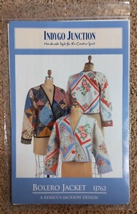 Indygo Junctions - Bolero Jacket IJ762 Sz XS-M VTG 2006 Hankies design 2 lengths