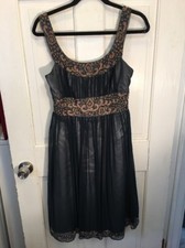 158. Adrianna Papell Evening Dress Navy 4 Nwot Stunning