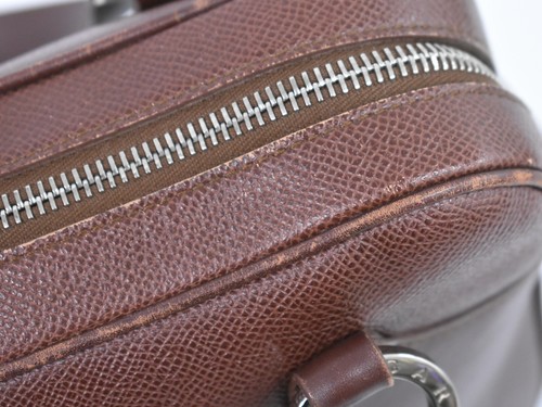 BVLGARI Borsa a mano in pelle marrone argento - Foto 6 di 10