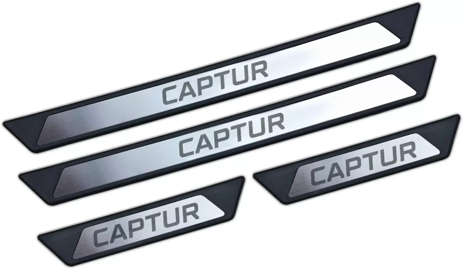 For Renault CAPTUR 2013UP Chrome Door Sill Trim Plate Covers Scratch Guard 4 Pcs