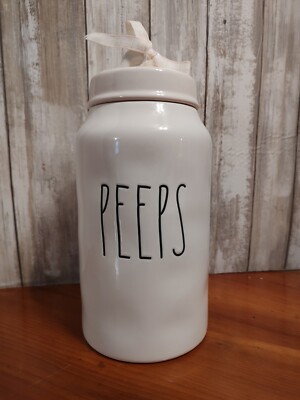 Rae Dunn Ceramic 10in Spring Peeps Canister Easter Candy New
