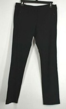 New York  Company Womens Stretch Black Hook Front Zip Fly Straight Pants Sz 4