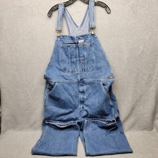 HISEA Denim Bib Overalls 42 28 Actual 44 27 Workwear Adj Straps Tool Pockets