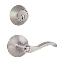 Defiant Naples entry lever Combo Pack Single Cylinder Deadbolt Satin Nickel