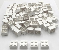 Lego 100 New White Bricks Building Blocks 2 x 2 Stud Parts