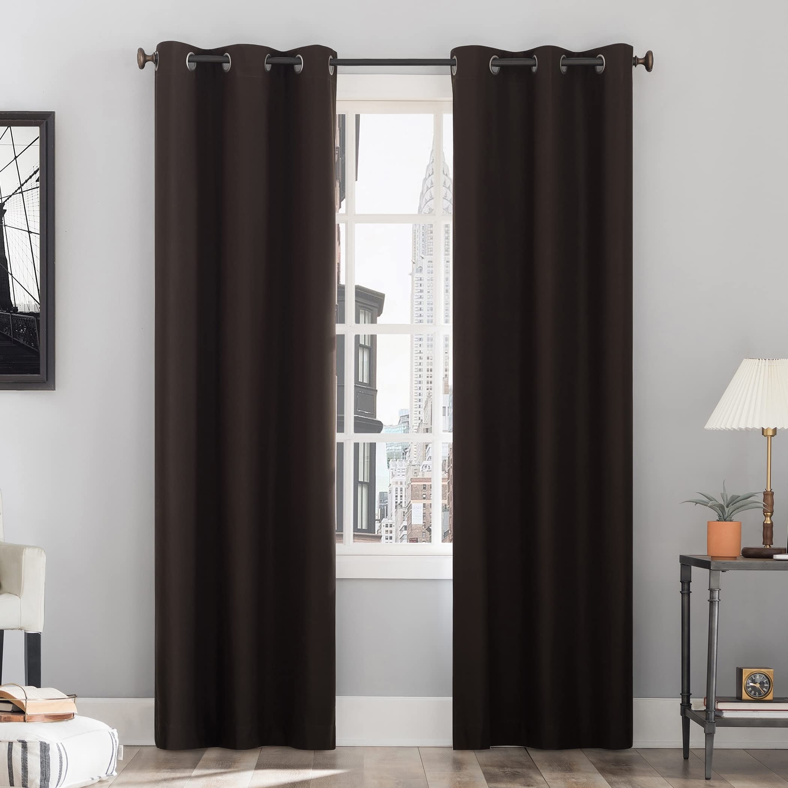 Sun Zero Cyrus Thermal 100% Blackout Grommet Curtain Single Panel