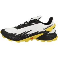 Salomon Alphacross 4 NEW Trail Running 417244 White Yellow Black  Hiking Shoes