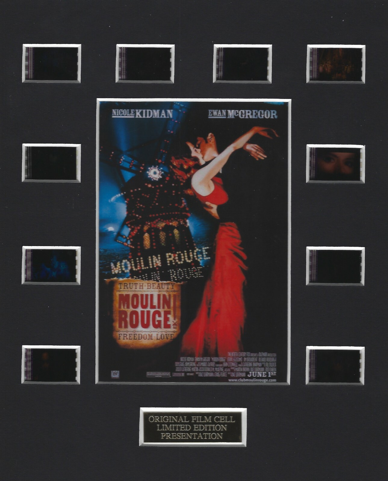 Moulin Rouge (2001) Authentic 35mm Movie Film Cell 8x10 Matted Display - w/COA