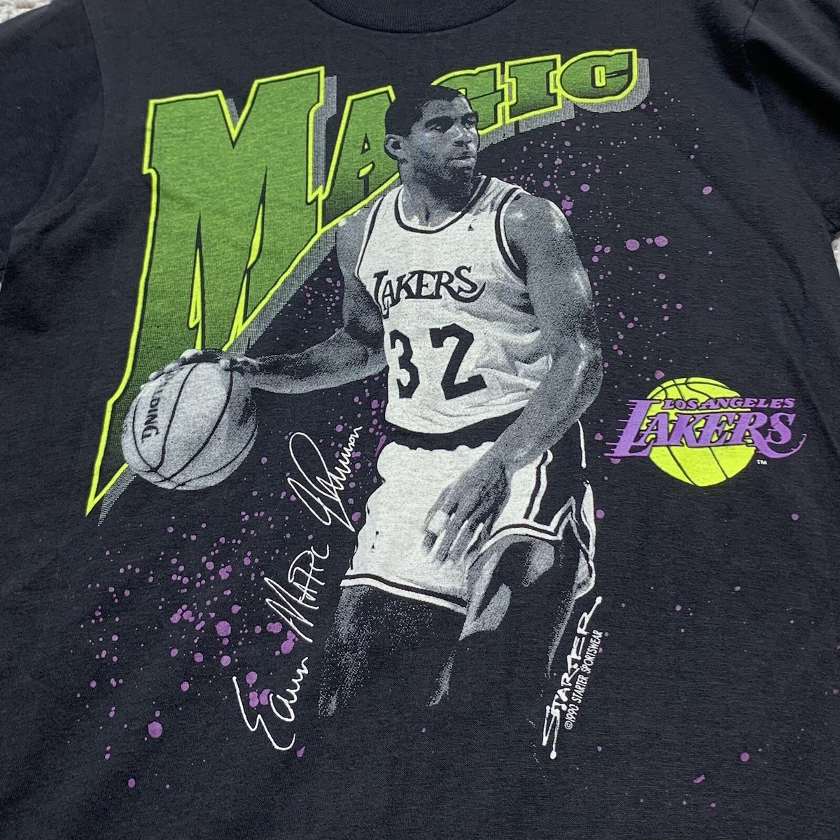 NBA LAKERS magic johnson 90sチャンピオンユニフォーム Vintage 90s Lakers Champion Jersey Size 48 - Magic Johnson