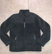 Boys 32 Degrees Heat gray sherpa fleece zip up jacket size XS 5/6