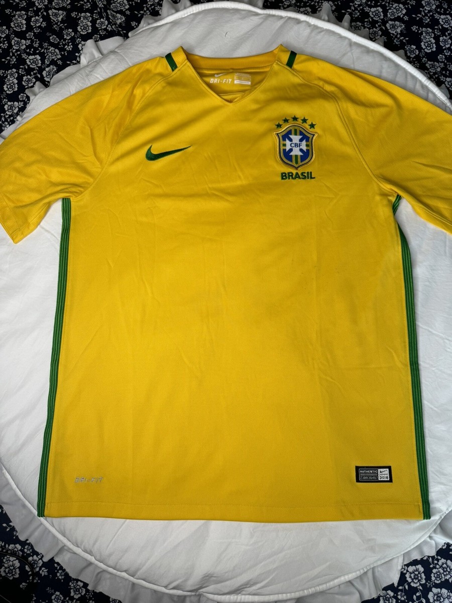 Nike Official Brazil 2014-2016 Home Soccer Jersey, Men's Medium | eBay