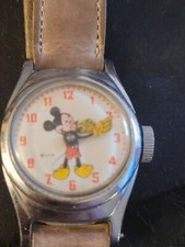 Vintage 1940  s or 50's Mickey Mouse US Time Animated Wristwatch