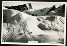 Tobacco Card, Senior Service, WINTER SCENES, 1937, Skiing, #35