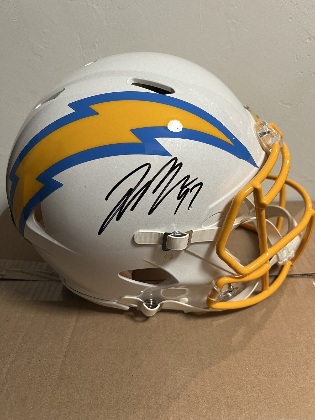 Joey Bosa Autographed Signed Los Angeles Chargers Chargers F/S High Voltage Speed Authentic Beckett Witnessed 