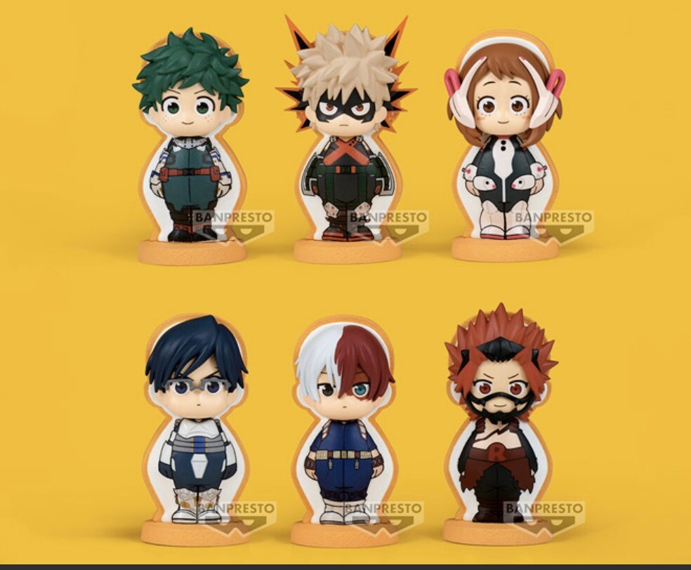 My Hero Academia cookie decolle figure 6 set Ochaco Izuku Katsuki