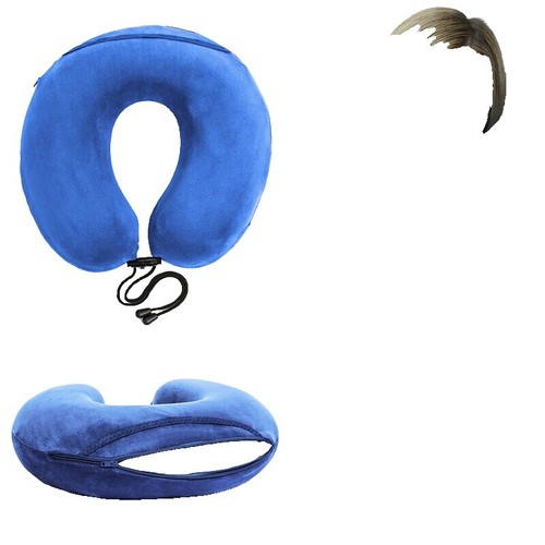 Dot&Dot Cuscino Da Viaggio Twist In Memory Foam - Regolabile, Pieghevole, 66 Cm, Con Federa Lavabile, Per Collo, Schiena E Gambe