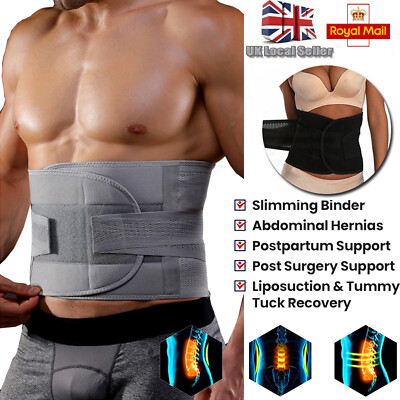 Abdominal Binder Hernia Support Breathable Stomach Back Compression Belt  Unisex