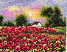 "Summer Meadow" Printed Canvas for Needlepoint Tapestry Orchidea 2182H